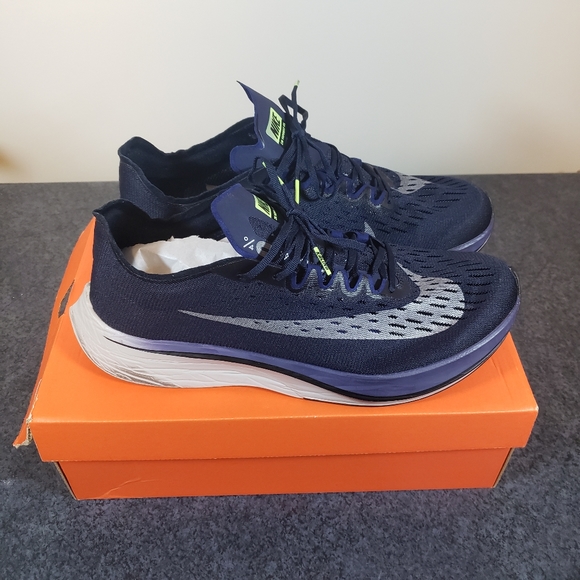 Nike Zoom Men's Size 13 Vaporfly 4% OBISIDAN BLUE GREY SILVER Running - Picture 2 of 9